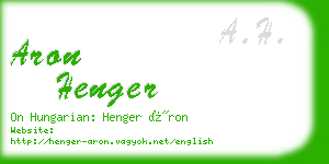 aron henger business card